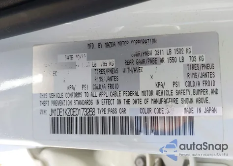 2014 Mazda Mazda2 Sport из США, поврежденный, VIN JM1DE1KZ0E0173268